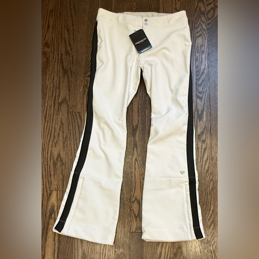 NWTs Obermeyer Women’s The Bond Sport Softshell Ski Pant. White. Size 12